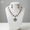 Antique Silver Necklace Set with Earrings