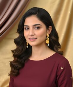 Gold Peacock Drop Earrings